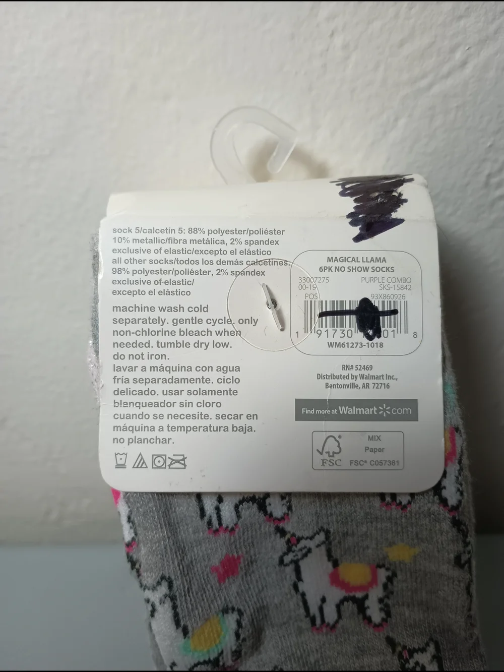 wonder nation Blue Unicorn No-Show Socks with Pink Sunglasses